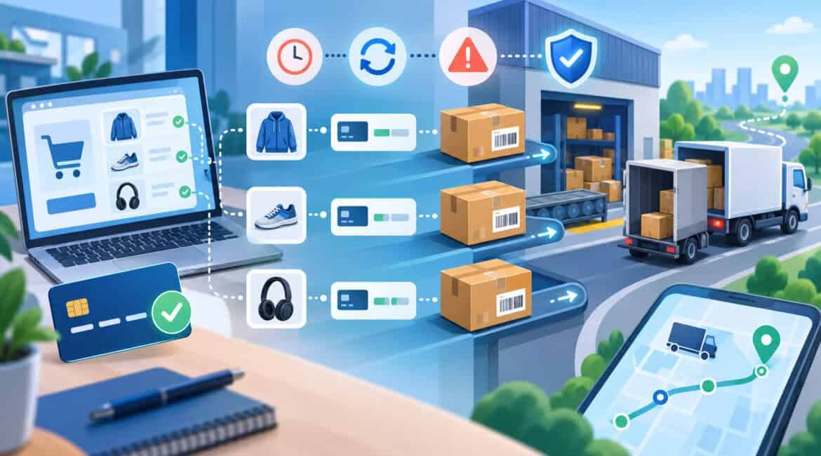 Split shipments with partial payment captures and authorization tracking in e-commerce
